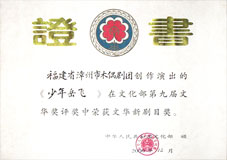 《少年岳飞》获第九届文华新剧目奖